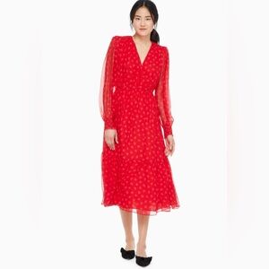 Kate Spade Heartbeat Midi Dress Red Size 0 (used)